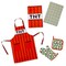 Minecraft Red TNT Kitchen Set | Apron, Oven Mitt, Dish Towels, Pot Holder